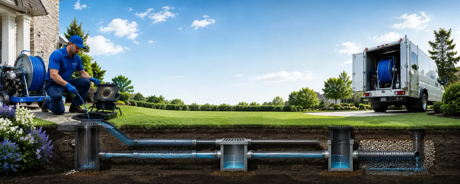 Outdoor drain cleaning information for Lewis Center, OH